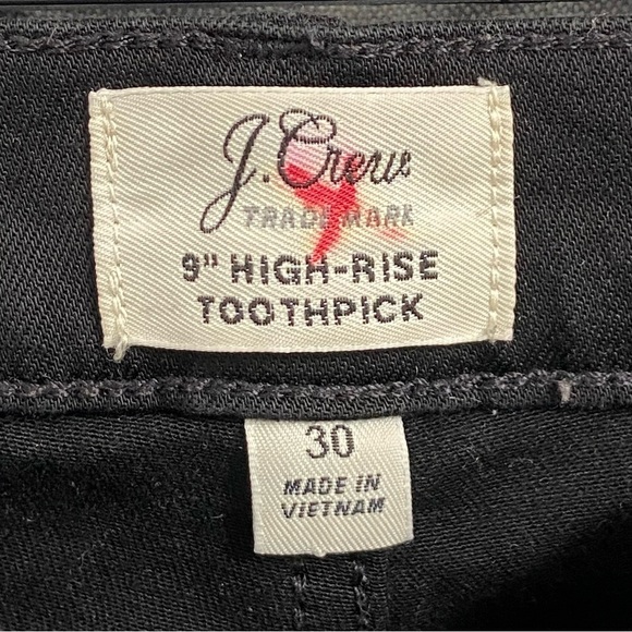J. CREW / 9” Highrise Toothpick Skinny Jeans Size 30 - Picture 4 of 11